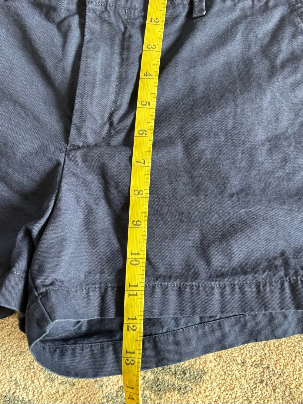 GAP Navy Flat-Front Cotton Shorts